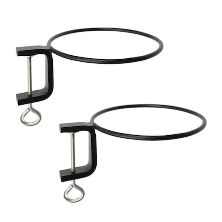 Achla Designs ACHLA Designs SFR-08C-2 8 in. Clamp-on Flower Pot Ring; Black - Pack of 2 SFR-08C-2